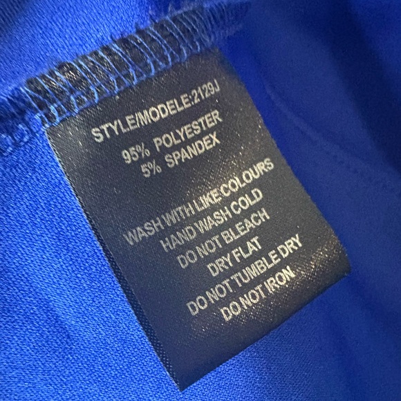 Royal Blue Stretch Blazer XL | Tailored Open Front 2 Button Jacket - Picture 3 of 9